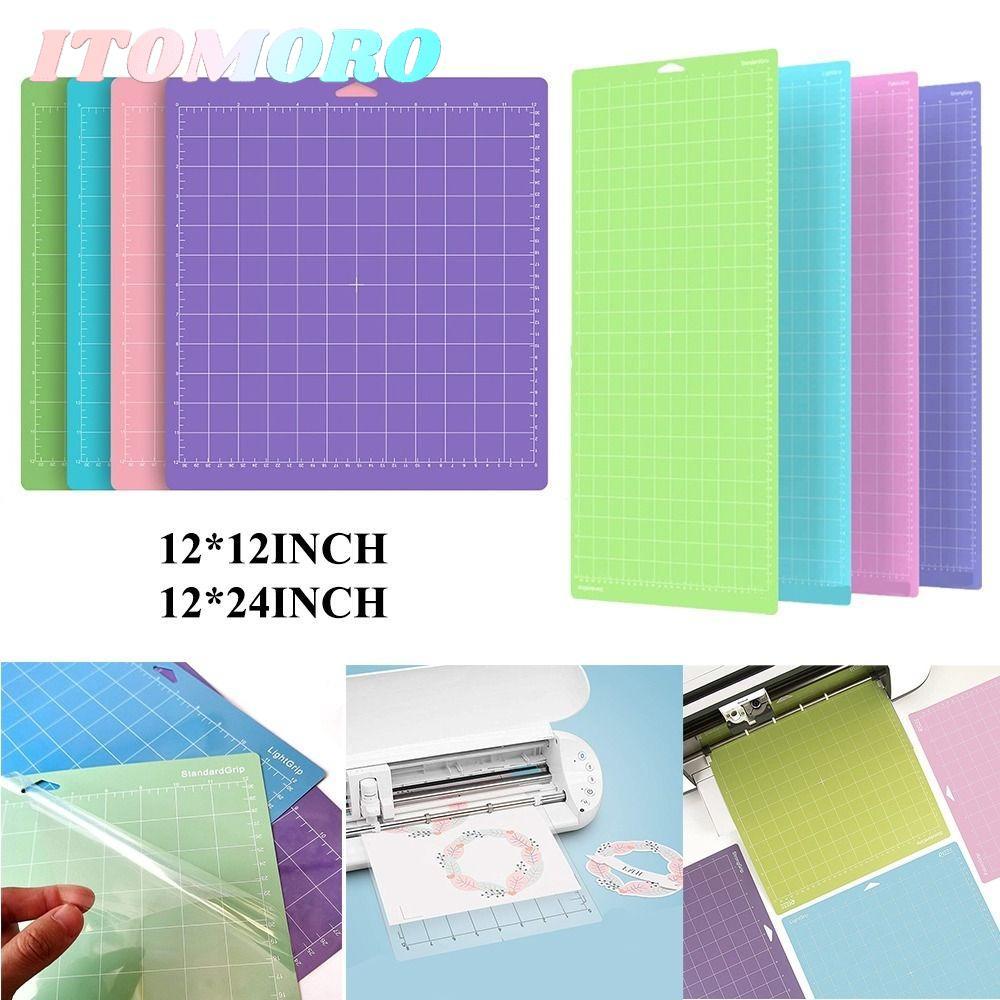 แผ่นรองตัด ITOMORO, แผ่นรองตัด PVC กันลื่น, แบบพกพา Strong Grip หนากาวการ์ด Cricut Mat สําหรับงานฝีม