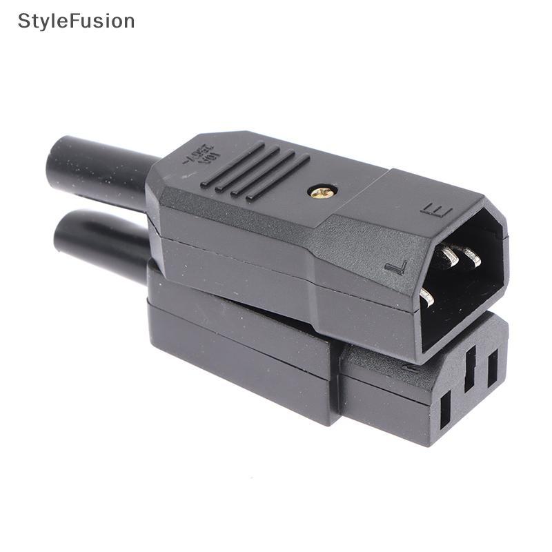 ปลั๊กต่อปลั๊กตัวเมีย3Pin AC แบบตรงปลั๊กตัวผู้ตัวเมียตัวเมียตัวเมีย C13 10A C14 250V