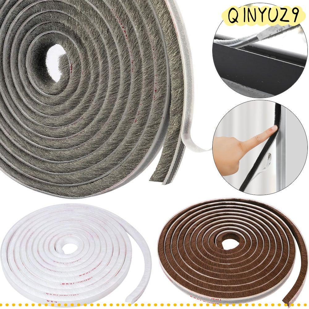 QINYUZ9QX 5m ซีลประตูและหน้าต่างแปรงบ้านหน้าต่างเทปกันลมแถบประตูกาวด้วยตนเอง