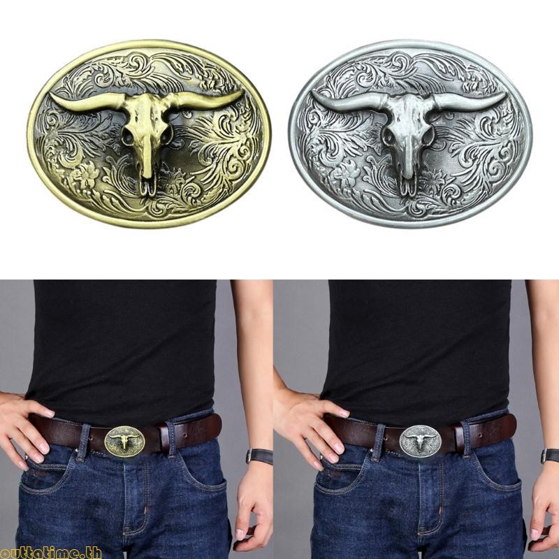 Time Western Cowboy Engraves Bull Head Belt Buckle Teen Belt Buckle Replacement