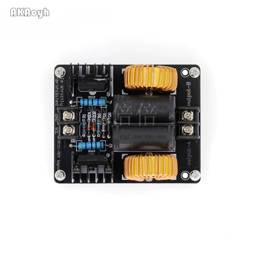 ZVS Tesla Coil Power Supply ไม่มีปั๊ม ZVS Tesla Coil แหล่งจ่ายไฟเครื่องกําเนิดไฟฟ้าแรงดันสูง Driver 