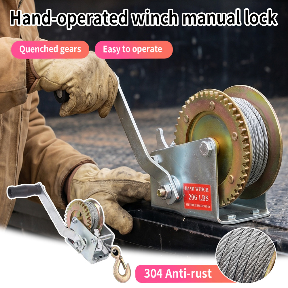 600/800/1000LB Winch Trailer Strap สําหรับ 25ft Hand Caravan Marin