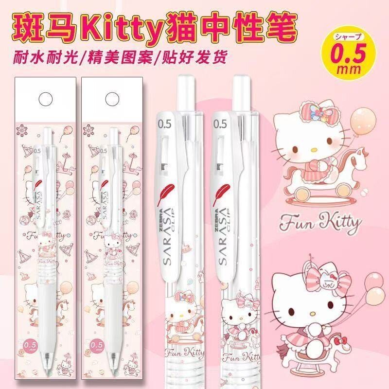 ญี่ปุ่นญี่ปุ่น ZEBRA ZEBRA KT Cat JJ99 Hello Kitty DIY Limited Edition Sanrio ปากกาเจลสีดํา 0.5 มม.P