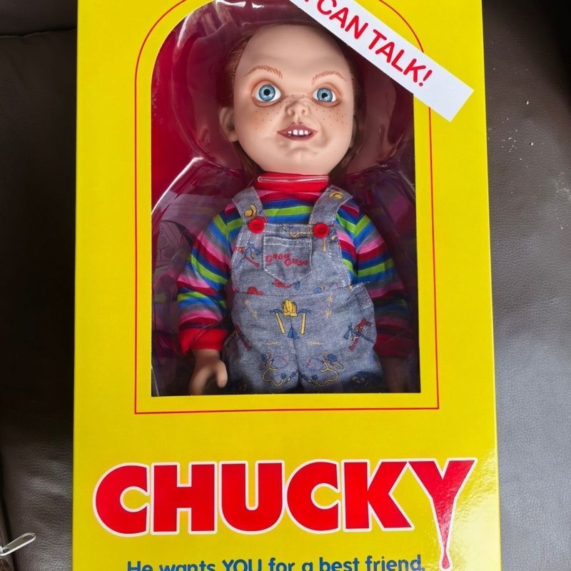 Mezco Ant Company กล่องสีเหลือง Ghost Baby Return Chucky Chucky ตุ๊กตาเสียง 50 ซม. F