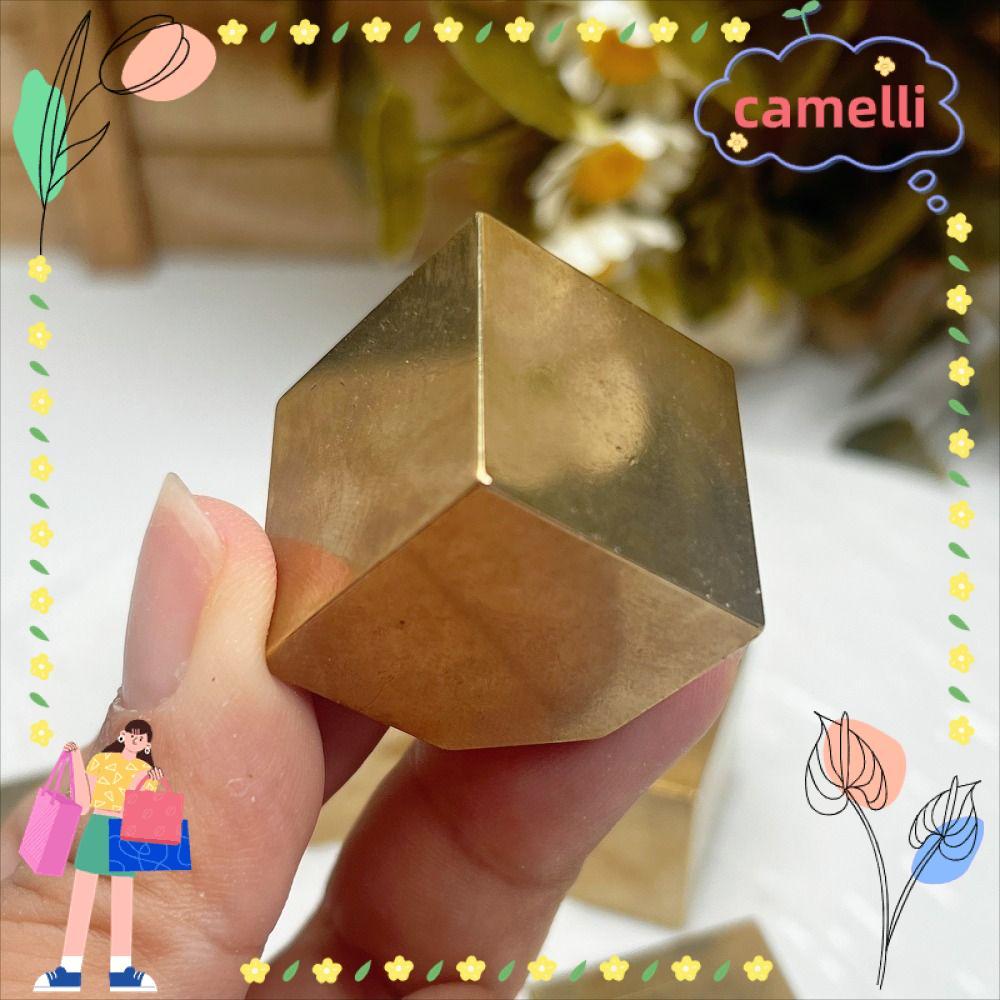 CAMELLI Pyrite Cube ตัวอย่าง, 2.5x2.5 ซม.ที่ไม่ซ้ํากัน Metallic Luster Pyrite คริสตัลตัวอย่าง, ทองเห