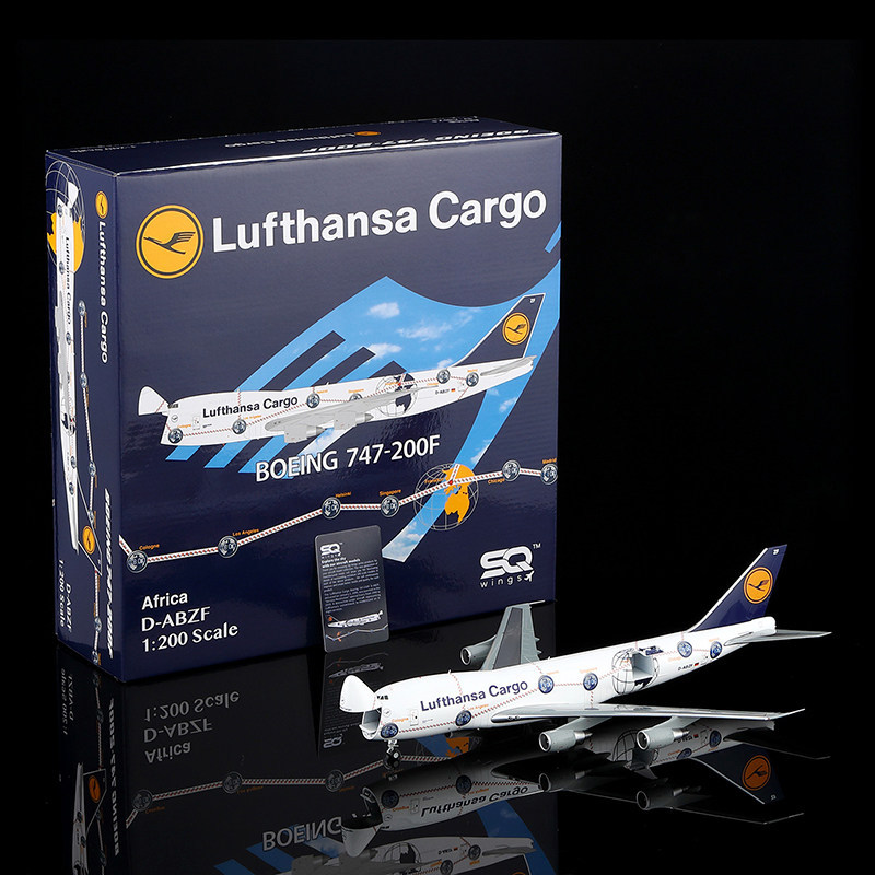 SQ Wings 1/200 Hena Air Freight B747-200 เครื่องบินโลหะผสม รุ่น D-ABZF