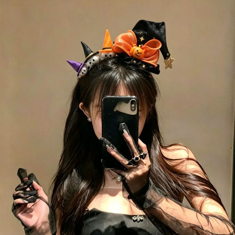 ฮาโลวีน Headwear แถบคาดศีรษะ Wizard Bowknot ฟักทอง Ghost แถบคาดศีรษะตลก COS แต่งตัว Photo Props เครื
