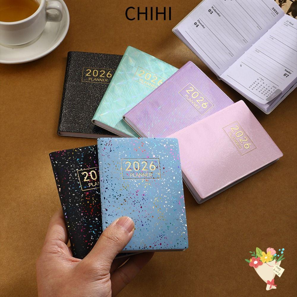 หนังสือ CHIHI Appointment, A7 Pocket 2026 Agenda Book, Portable with Calendar Notebooks Students