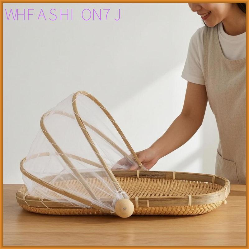 [whfashion7j] ผ้าคลุมตาข่ายไม้ไผ่ 47x37ซม. Oval Gen 2