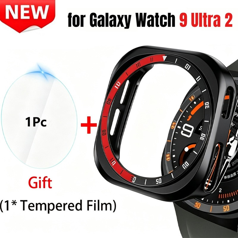 ฟิล์มกระจกนิรภัย + Bezel Hollow Case สําหรับ Samsung Galaxy Watch Ultra 2 2026 Case Hard PC Cove