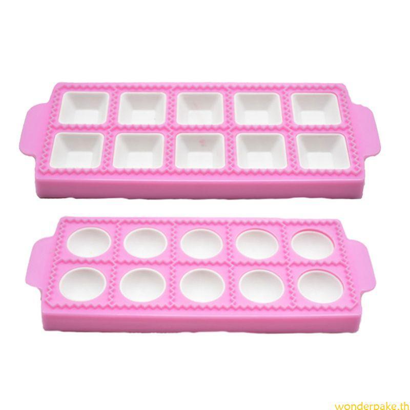 Wonder Ravioli Maker Raviolamp Cutter Mould แม่พิมพ์ขนมเกี๊ยวใช้งานง่ายเครื่องมือทําความสะอาด
