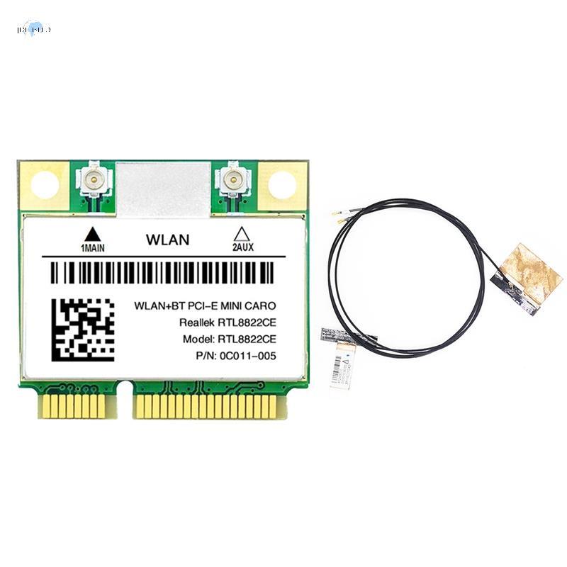 RTL8822CE การ์ด WiFi + เสาอากาศ 2.4G+5Ghz รองรับแล็ปท็อป/พีซี 10/11