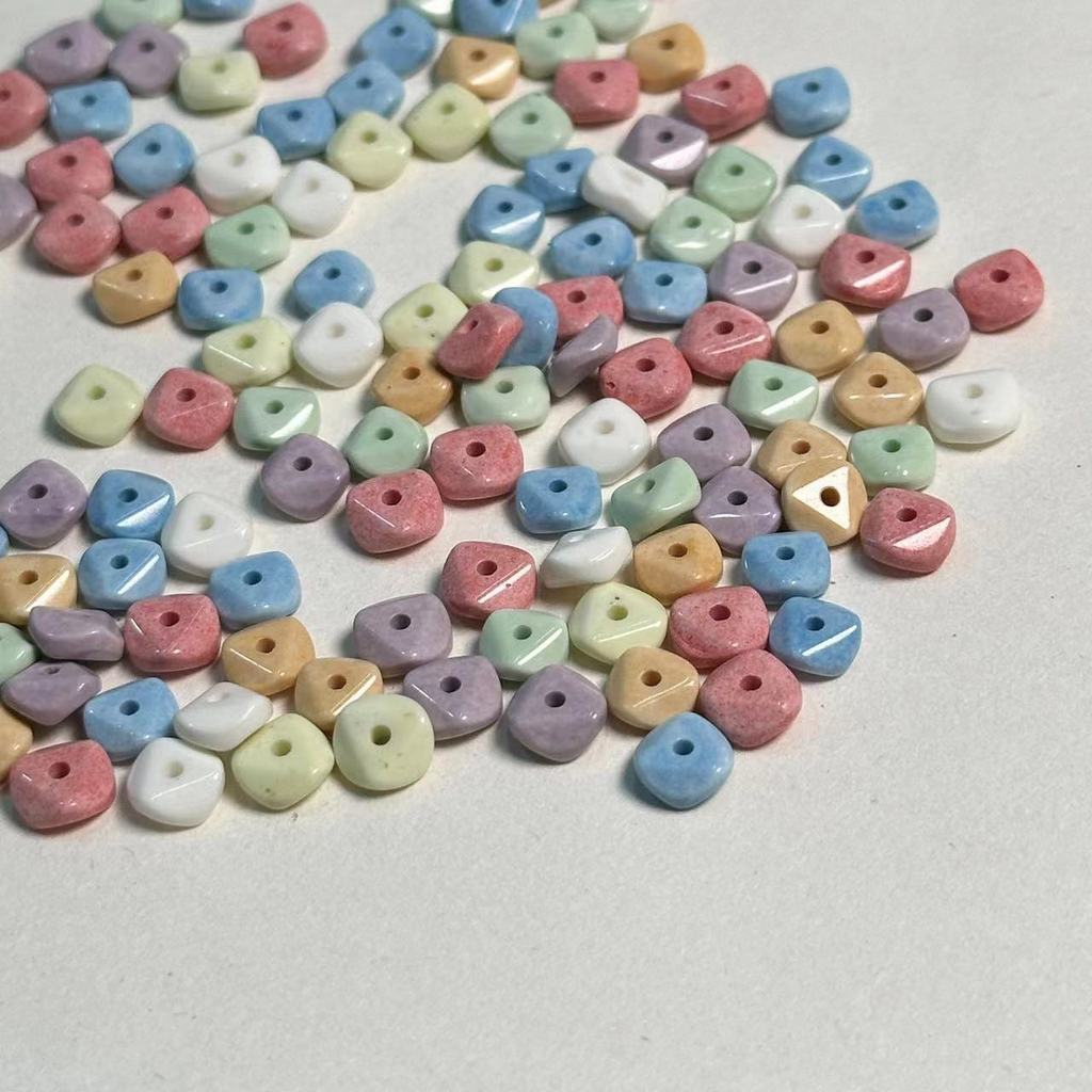 Rainbow Stone Wave Spacer ประมาณ 6.5 มม.ลูกปัด Spacer DIY ลูกปัดเครื่องประดับอุปกรณ์เสริมโทรศัพท์มือ
