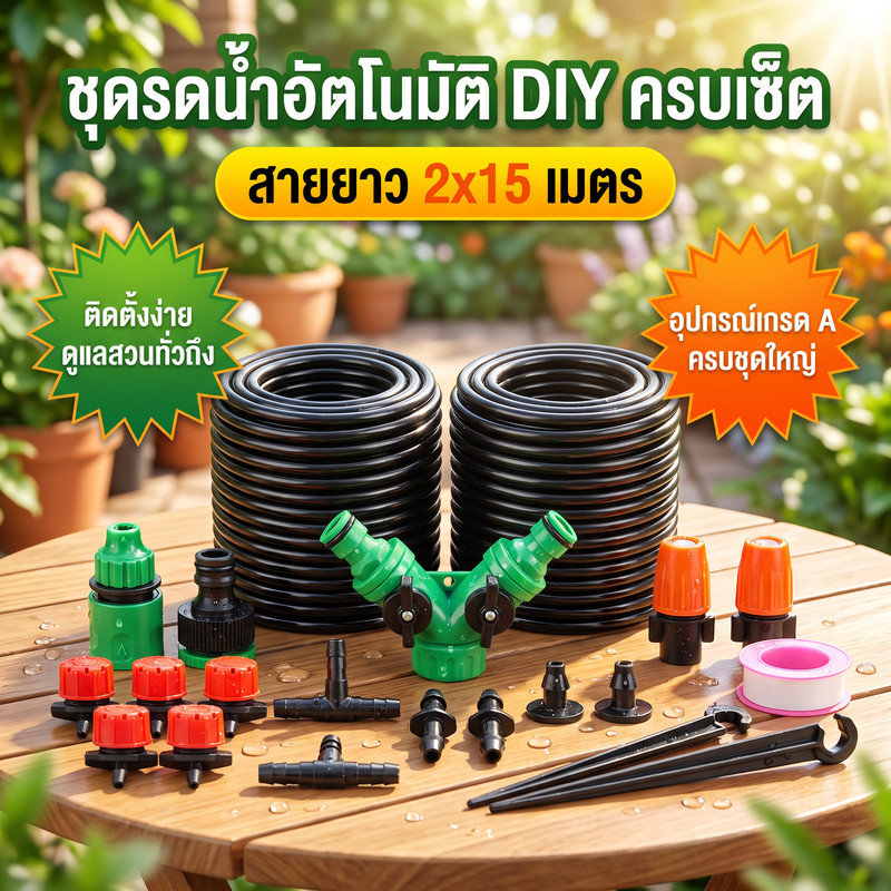 ชุดหัวฉีดพ่นละออง ชุดละอองหมอก ทองแดง แบบปรับได้ อุปกรณ์รดน้ำอัตโนมัติ ชุดสเปรย์ระบายความร้อน ชุดเครื่องมือชลประทานในสวน