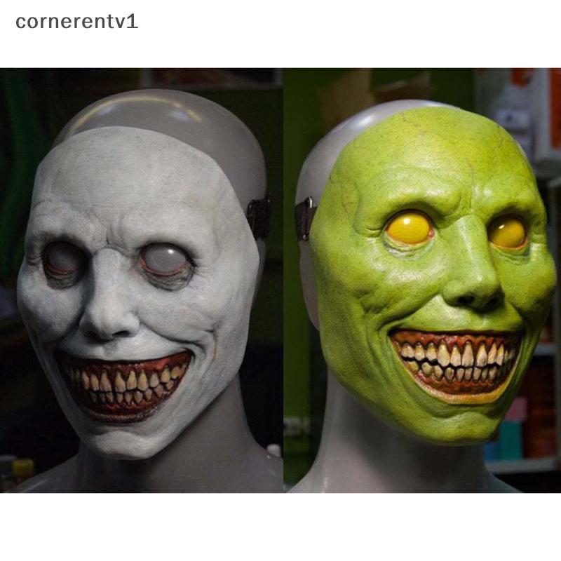 CNT Creepy หน้ากากฮาโลวีนปีศาจยิ้มหน้ากากสยองขวัญอุปกรณ์ประกอบฉากคอสเพลย์ N