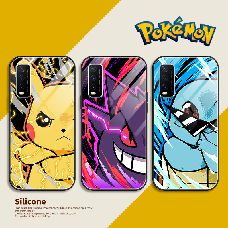 เหมาะสําหรับ vivoy35 + เคสโทรศัพท์ y33s Pikachu y31s ขอบนุ่ม y30 อินเทรนด์ vivoz5 Gengar z3 กันกระแท