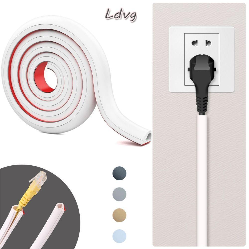 LDVG Hider สายไฟติดผนัง, Raceway Wall Mount, Professional ยืดหยุ่น 1m Self-Adhesive Cable Management Home Office