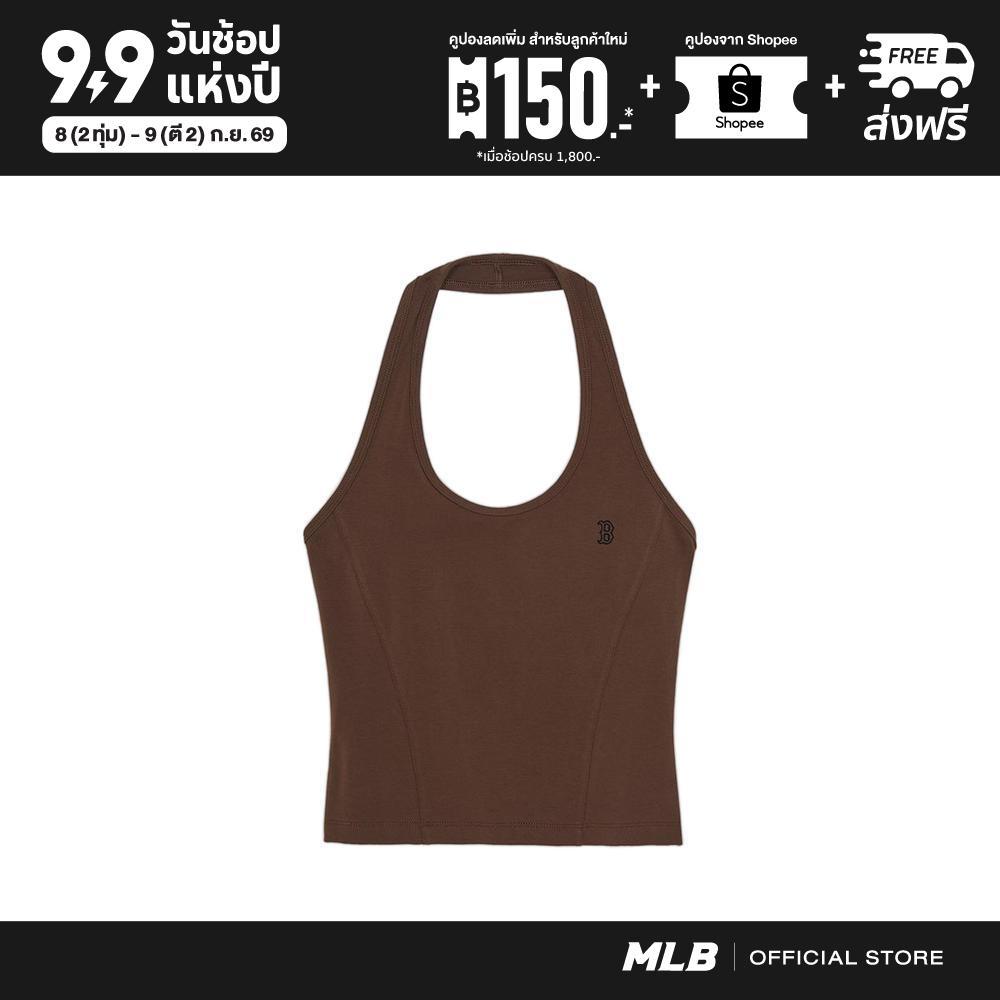 MLB เสื้อคล้องคอ ผู้หญิง Halterneck Sleeveless T-Shirt รุ่น 3FTOB6063 43BRN สีน้ำตาล