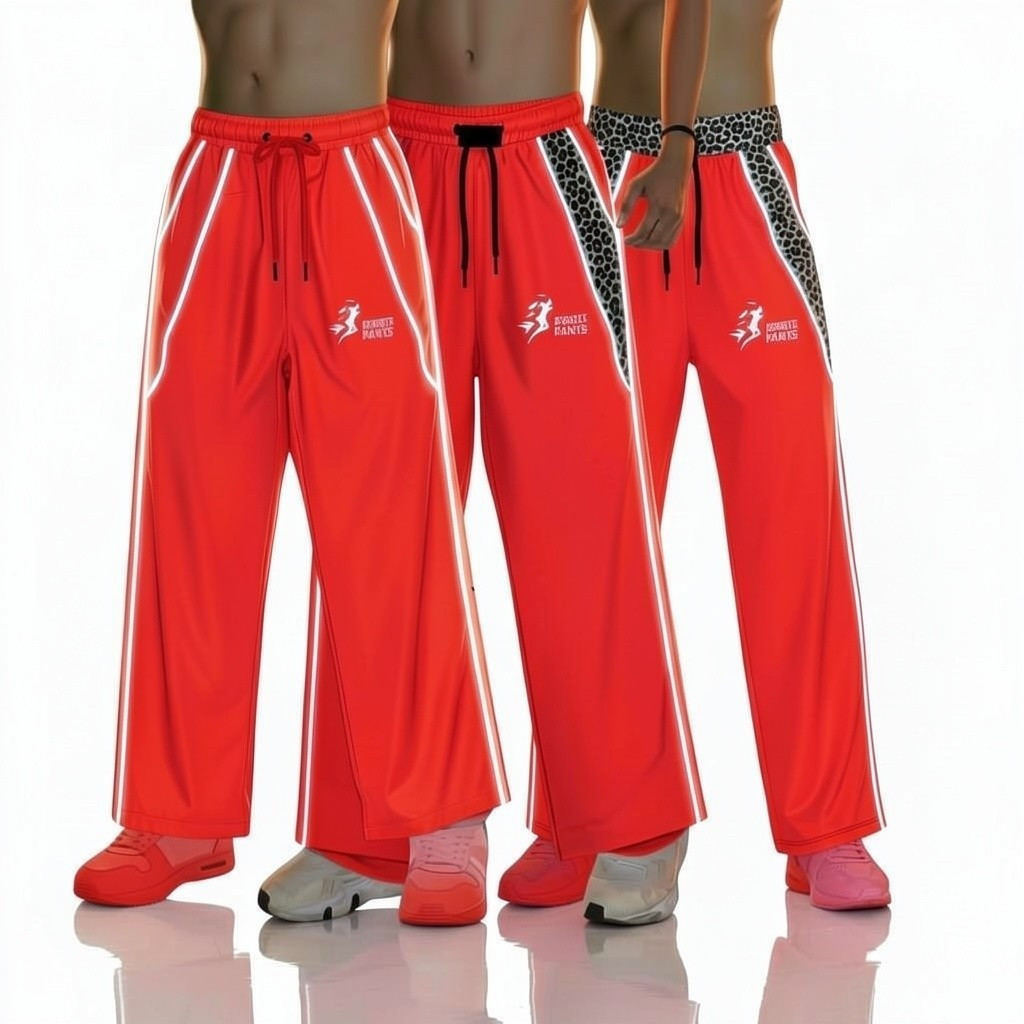 CARGO SPORTS PANTS กางเกงเสือดาวสะท้อนแสง Baggy PANTS รูปแบบเสือดาว Baggy PANTS Light Up -6 -C 12 YE