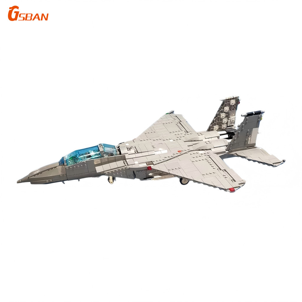 F‐15E Strike Eagle Fighter Jet Building Blocks 1542pcs บล็อกตัวต่อสําหรับผู้ใหญ่ของเล่นของขวัญ MOC‐1