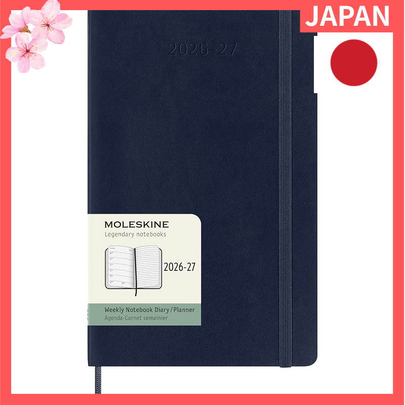 Moleskine Planner, 2026 July Start, 18-Month Weekly Diary, Large Size (W 13 cm × H 21 cm), Soft Cove