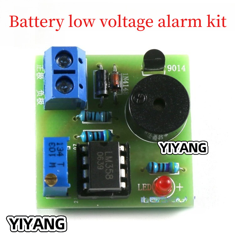 9V 12V แบตเตอรี่ Over Discharge ชุดโมดูลป้องกันแรงดันไฟฟ้าเกิน Buzzer นาฬิกาปลุก DIY อะไหล่