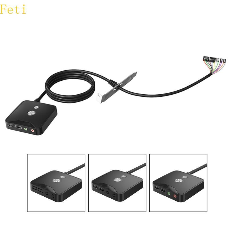 Feti PC Host Power Desktop Switch Button Switch Box Dual USB Dual interfaces