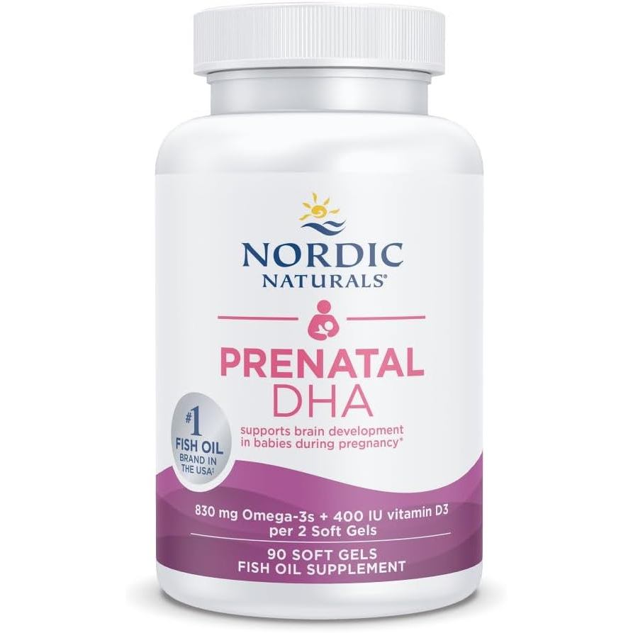 Nordic Naturals Prenatal DHA, Omega-3 + วิตามินดี3, ไม่มีรสชาติ - 90 นับ