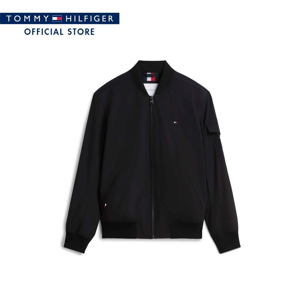 Tommy Hilfiger เสื้อแจ็คเก็ต ผู้ชาย รุ่น MW0MW32802 BDS - สีดำ ทรง Relaxed