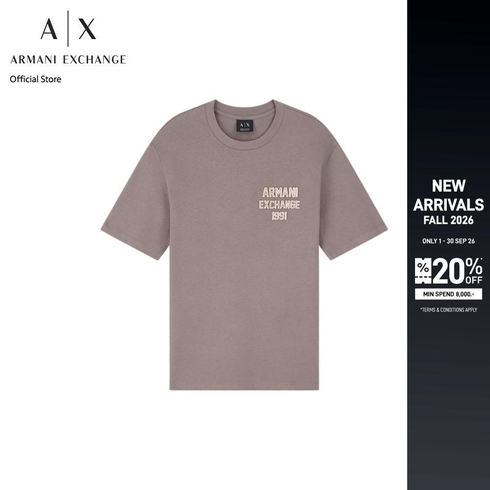 Armani Exchange เสื้อยืดผู้ชาย รุ่น XM003080-AF10362-U6125 สีน้ำตาล