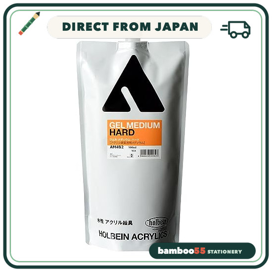 Holbein Acrylic Medium AM482 900 ml Gel Medium Hard (Hard, Transparent Acrylic Medium) 14482 Direct 