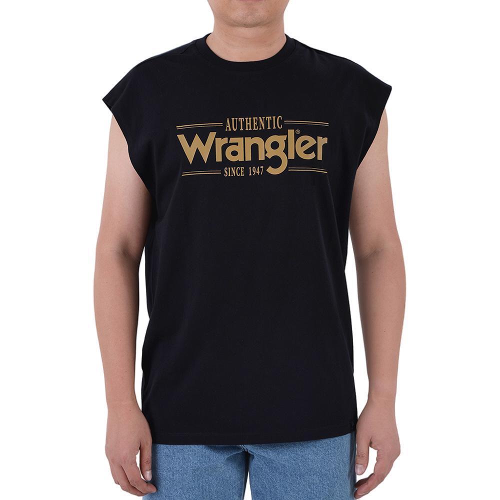 WRANGLER فانيلة رجالية — أسود