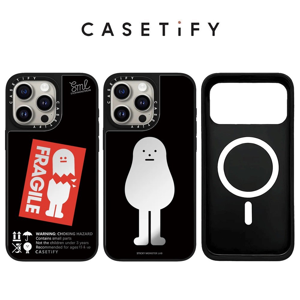 แม่เหล็กเปราะบางถั่วคนกระจกเคสโทรศัพท์สําหรับ ไอโฟน 17 โปรแม็กซ์ 16 15 14 13 12 ปลอกกันกระแทก