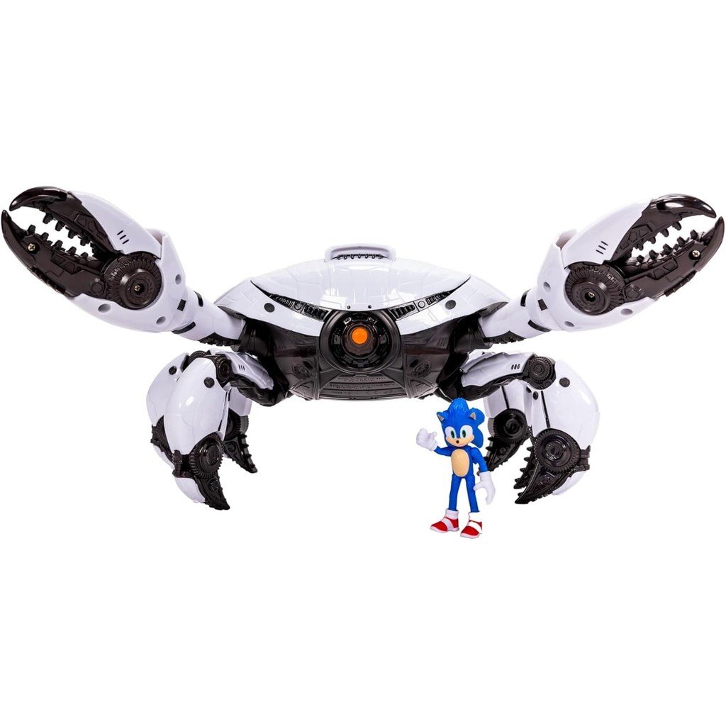 Sonic The Hedgehog Sonic 3 ภาพยนตร์ของเล่น Crab Mech Pinching Claws Playset 2.5 นิ้ว Sonic Action Fi