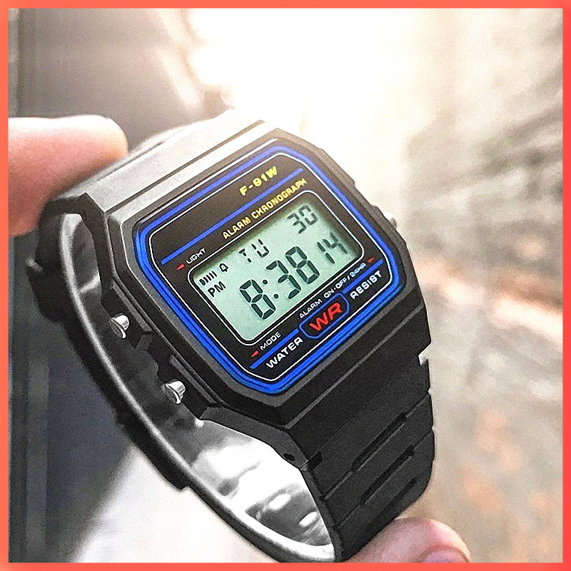 Kentvic Man นาฬิกาดิจิตอล Vintage F91W-A