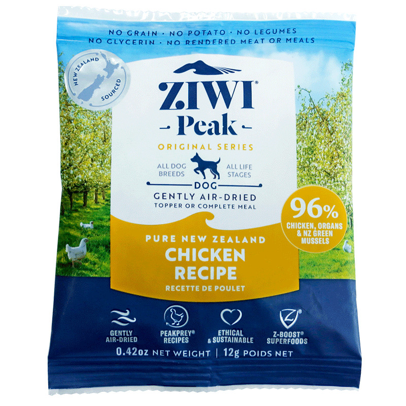 [ดําเนินการด้วยตนเอง] ziwi zwi Peak Air-Dried อาหารสุนัข 100g ลองเท้าแกะเนื้อไก่ลูกสุนัขสุนัข