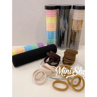 Mini shop🌸พร้อมส่ง🌸ยางมัดผมผ้ากำมะหยี่ ฟีลเกาหลี 20ชิ้นต่อ1กล่อง 9บาท ถูกมาก(Tm-1)