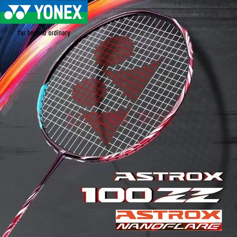 YONEX Astrox 100zz Dark Navy/Kurenai Ultra-Fast 4U Racket (83g) Pre-Strung 26-30LBS Tension All-carb