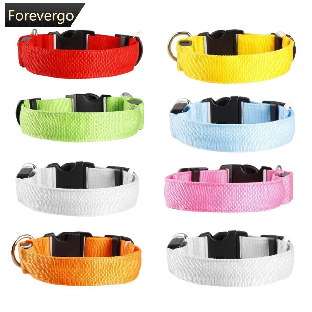 FVG LED ปลอกคอสุนัขเรืองแสง Anti-lost ผลิตภัณฑ์สัตว์เลี้ยง Night Safety Collars พร้อมแบตเตอรี่สร้อยค