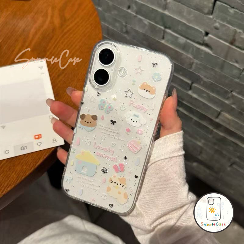 การ์ตูน เหมาะสำหรับ Realme C35 C53 5 5I C20 C75 C25 C55 C33 C21Y C63 Note 50 Narzo 50 20 30Aเคสโทรศัพท์ TPU ประกายแวววาว