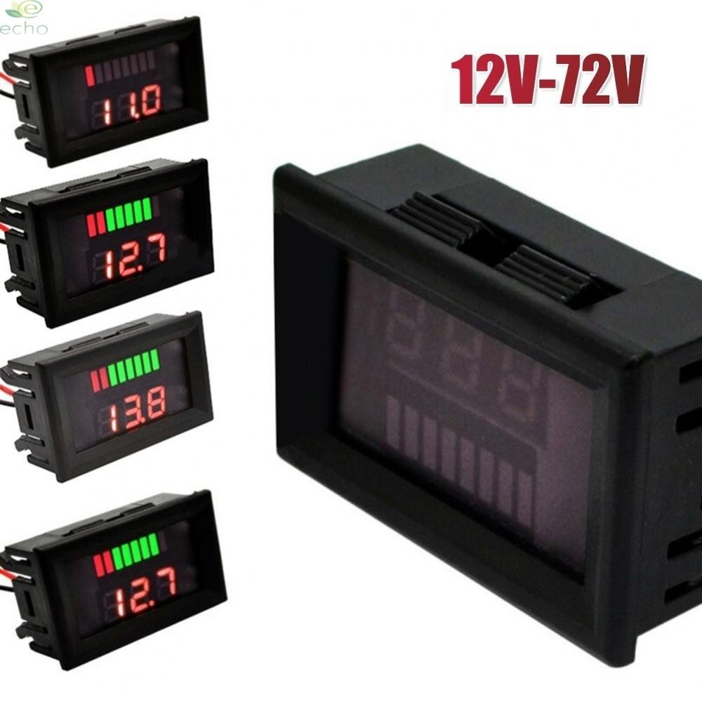 【ECHO】Voltmeter Tester Digital Voltage Test Battery 12V-72V For Car Marine Motorcycle【Echo-baby】