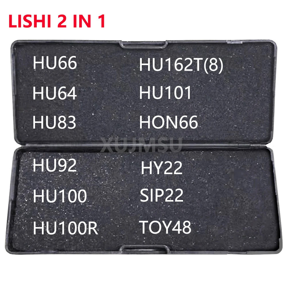 Lishi 2 in 1 2in1 เครื่องมือ HU66 HU92 HU100 HU101 HU162T8 HY22 SIP22 HON66 TOY48 เครื่องมือช่างกุญแ