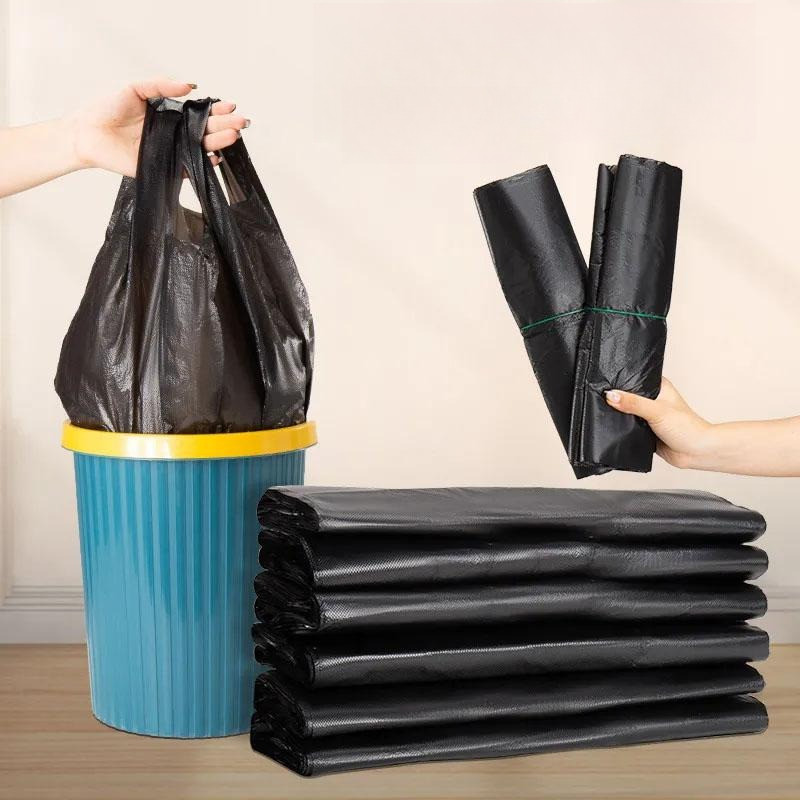 200 ชิ้น ถุงขยะหูหิ้ว ขนาด 32x52 เซนติเมตร ผลิตเม็ดพลาสติก PE บางแต่เหนียว 1 ม้วนมี 40 ใบ ถุงขยะหูหิ้ว ถุงขยะ