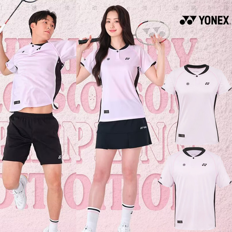 เสื้อเจอร์ซีย์แบดมินตันสีชมพู ระบายอากาศได้ดี เหมาะสำหรับผู้ชายและผู้หญิง