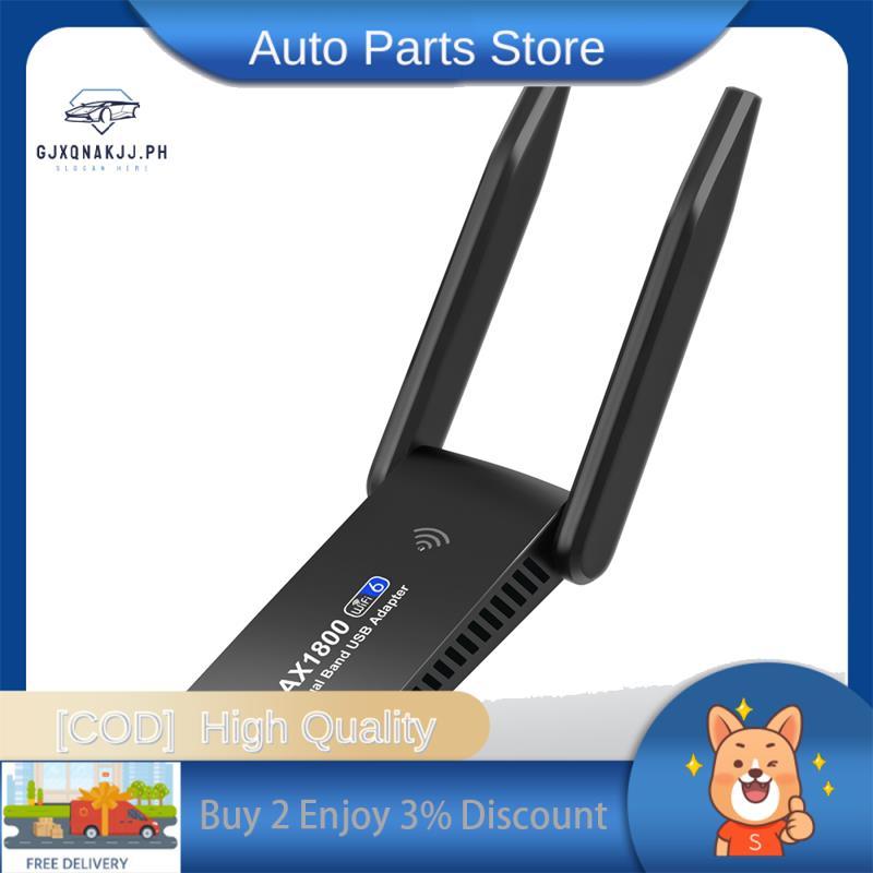 1800Mbps WiFi6 อะแดปเตอร์เครือข่าย USB3.0 AX1800 ตัวรับสัญญาณ LAN ไร้สาย 2.4GHz 5GHz Dual Band พร้อม
