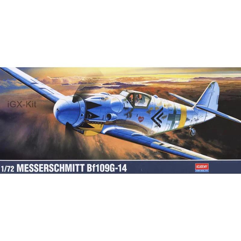 Academy 12454 1/72 Scale BF109 BF-109G-14 Fighter Plane Hobby Craft ของเล่นพลาสติกชุดอาคาร