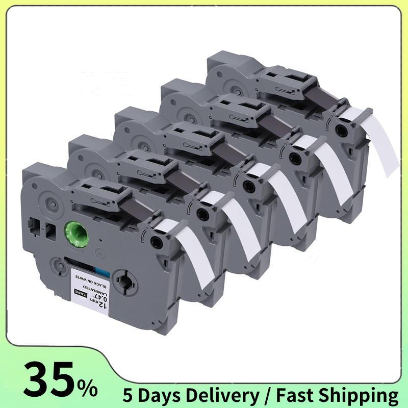 เทปเครื่องทําฉลาก 5 แพ็คสําหรับ TZe-231 -231 เทปเครื่องทําฉลากลามิเนต P- สําหรับรุ่น PT D200 D210 H1