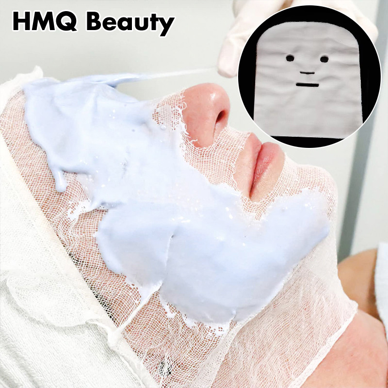 100 ชิ้น Ultra-thin Facial Gauze Facial Mask DIY Skin Care Spa Face Mask สําหรับร้านเสริมสวย