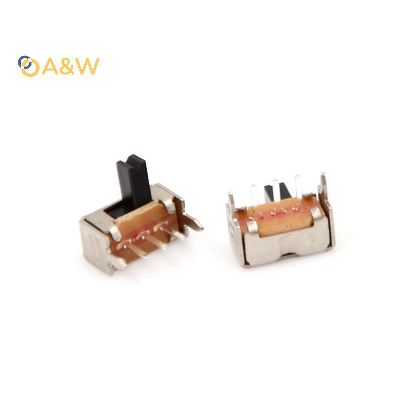 A&W 10 ชิ้น/เซ็ต SK12D07 สวิตช์สไลด์มุมขวาสวิตช์ไฟ 3P SPDT 2 มม.Pitch
10 ชิ้น