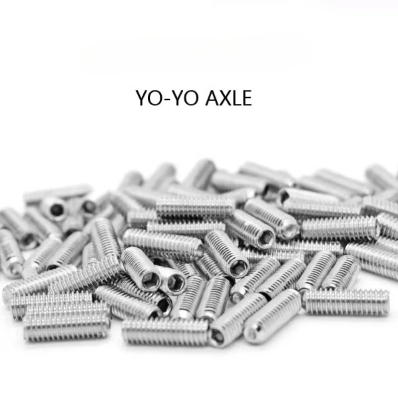 Yoyo Axle Center Shaft สําหรับ Yo-yo, หกเหลี่ยมด้านในสแตนเลส 304 ไทเทเนียมอัลลอยด์ M4 สกรู, อุปกรณ์เ